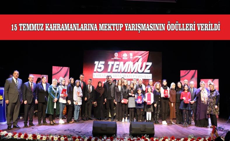 15 TEMMUZ KAHRAMANLARINA MEKTUP YARIŞMASININ ÖDÜLLERİ VERİLDİ