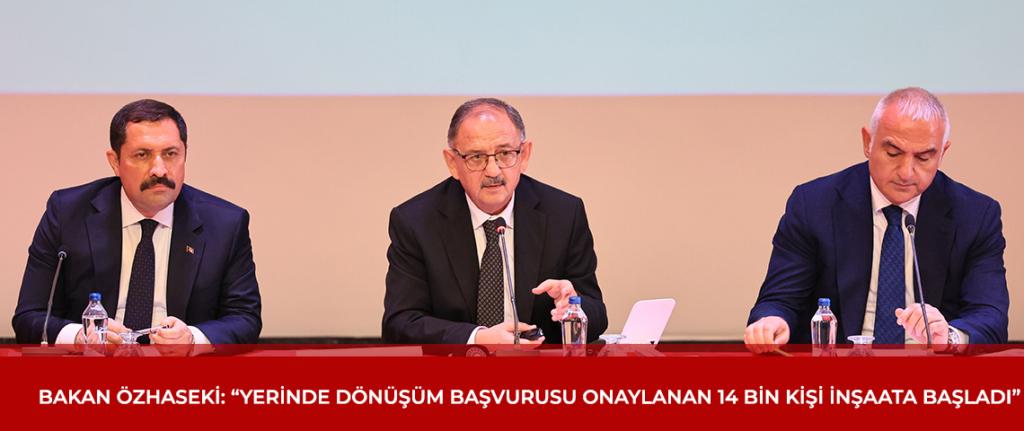 YERİNDE DÖNÜŞÜM PROJESİNE 252 BİN KİŞİ BAŞVURU YAPTI