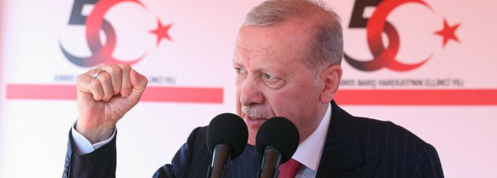 ERDOĞAN: KKTC’YE İTİBARLI BİR DEVLET HÂLİNE GELMESİ İÇİN DESTEĞİMİZ BAKİDİR