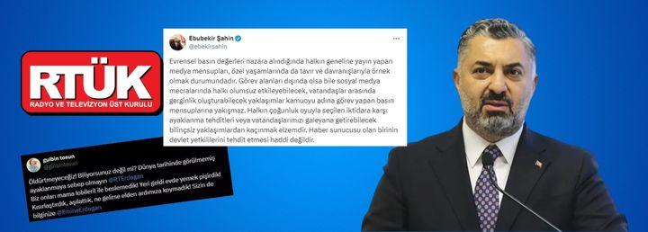 RTÜK BAŞKANI ŞAHİN’DEN TEPKİ: HABER SUNUCUSU OLAN BİRİNİN DEVLET YETKİLİLERİNİ TEHDİT ETMESİ HADDİ DEĞİLDİR